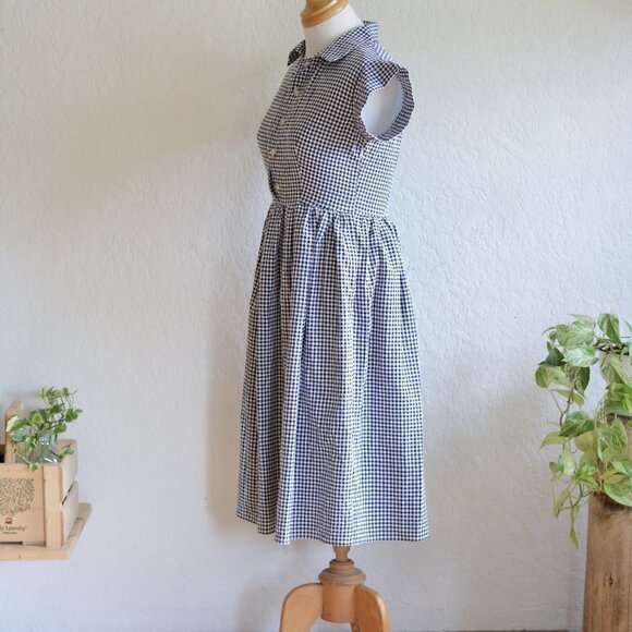 MOD REF Vintage inspired Picnic / Day Dress: Black and White Gingham- Size Small - Picture 3 of 7